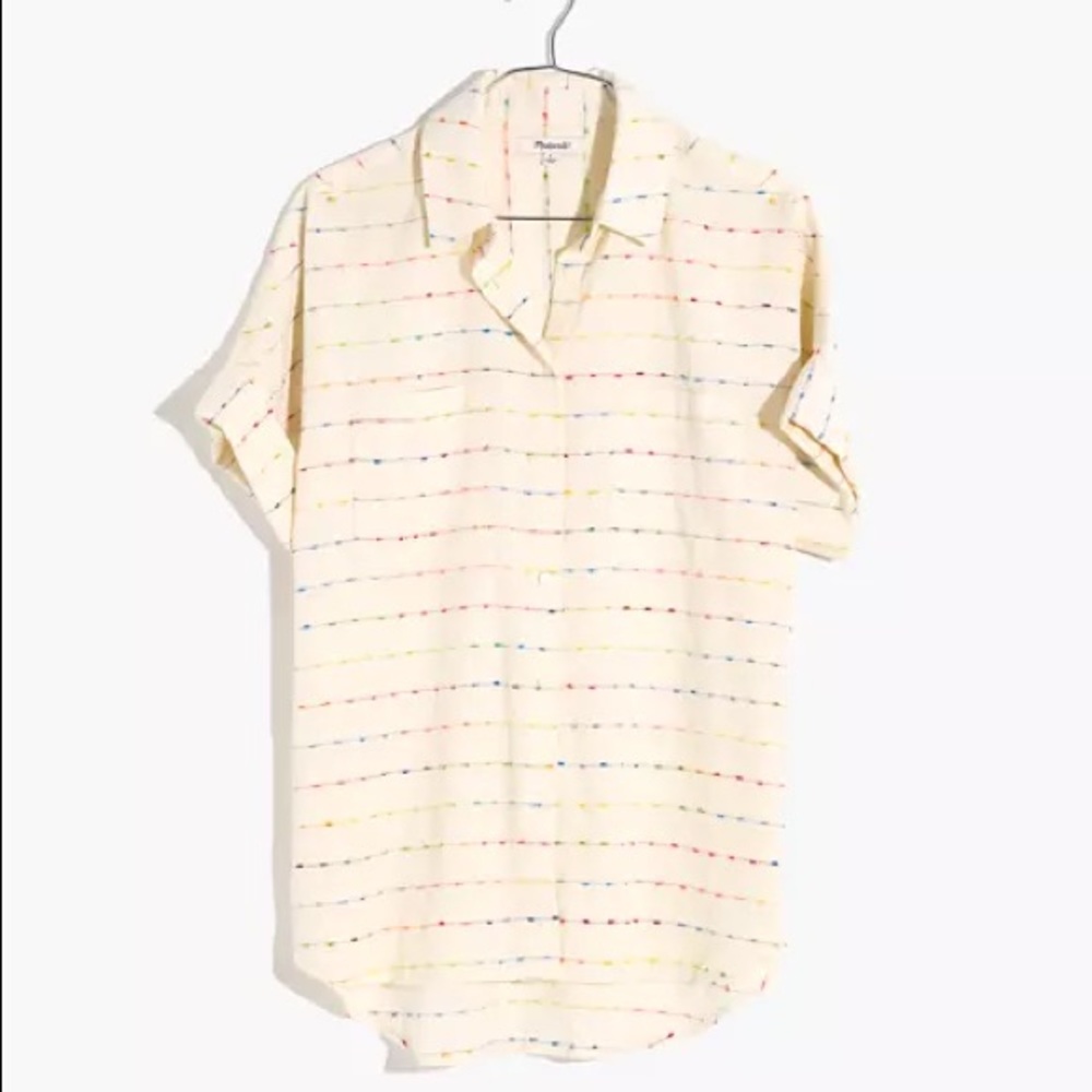 Courier Shirt in Flecked Rainbow Stripe